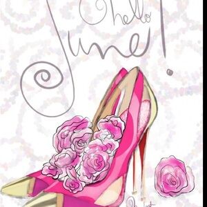 Elegant Pink Floral Women's Heels